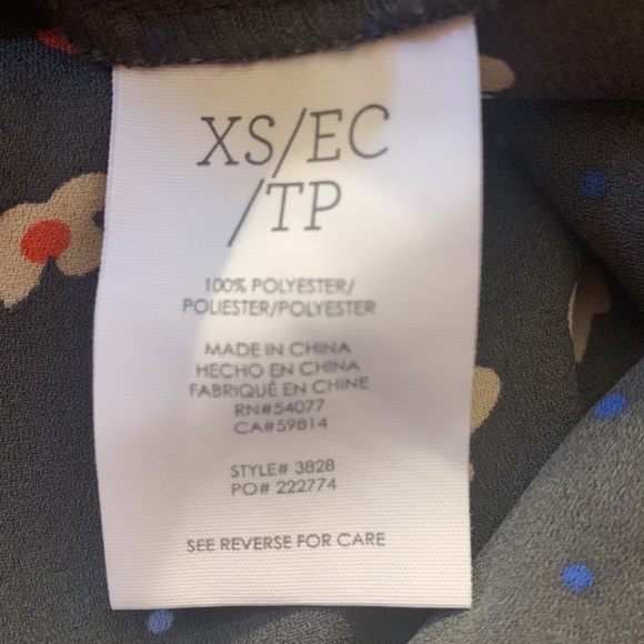 Cabi #3828 Muse Floral flutter sleeve dress XS - Picture 12 of 12